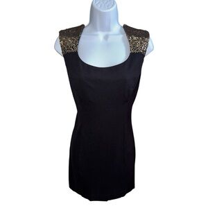 Women’s Guess Black/Gold Sequin Cocktail Dress - M